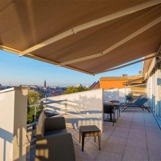 Décor pour votre tournage : terrasse panoramique Mercure Toulouse Centre Saint-Georges